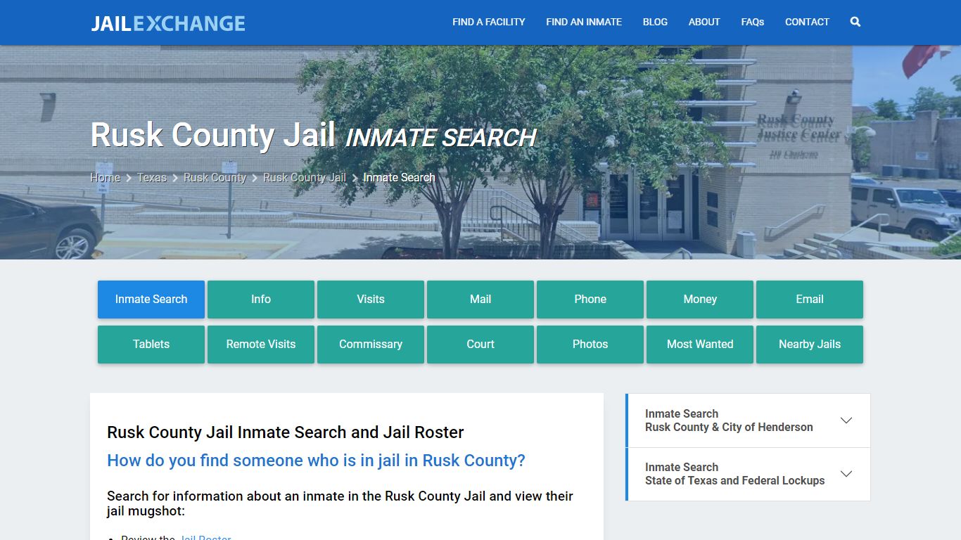 Rusk County Jail Inmate Search - Jail Exchange